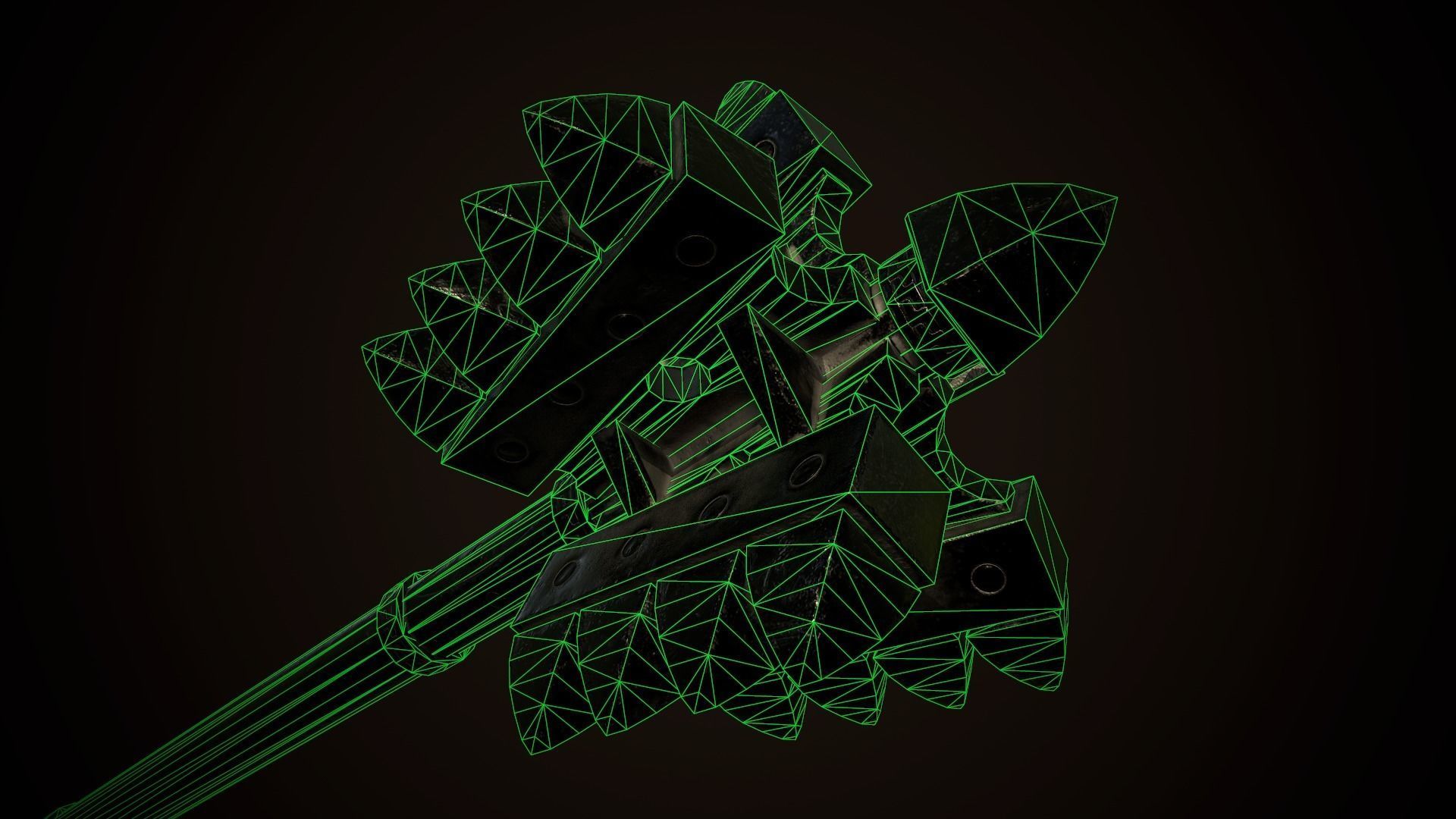 Mace 03 Low-poly 3D model_10