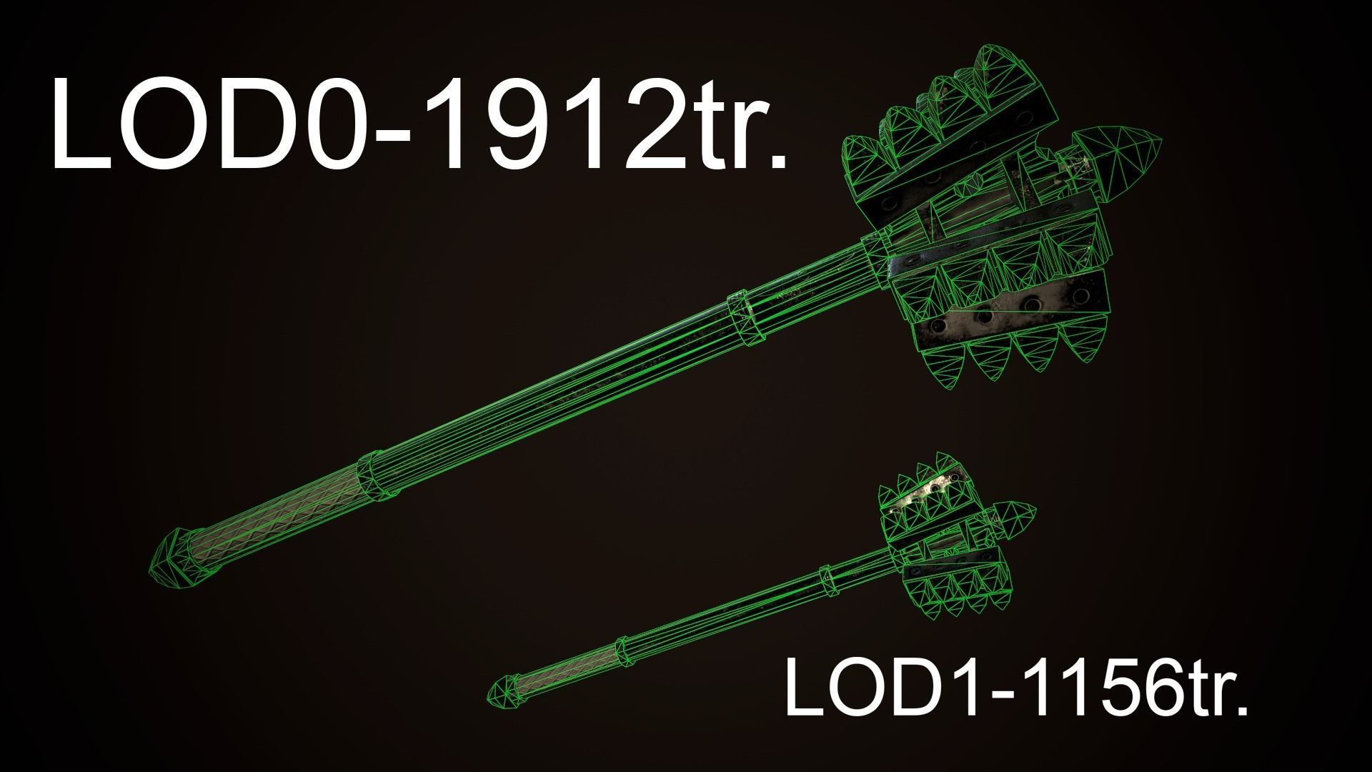 Mace 03 Low-poly 3D model_8