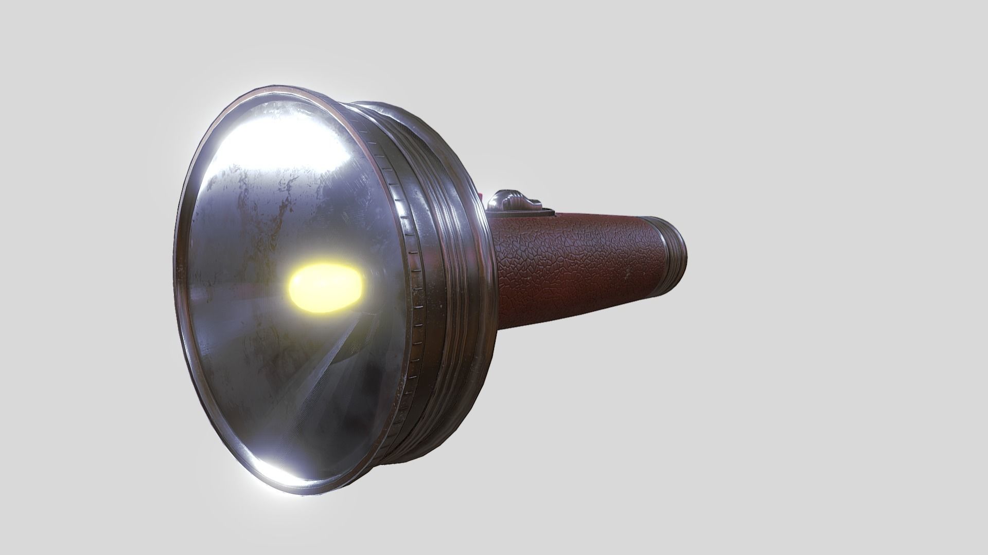 Retro FlashLight Low-poly 3D model_2