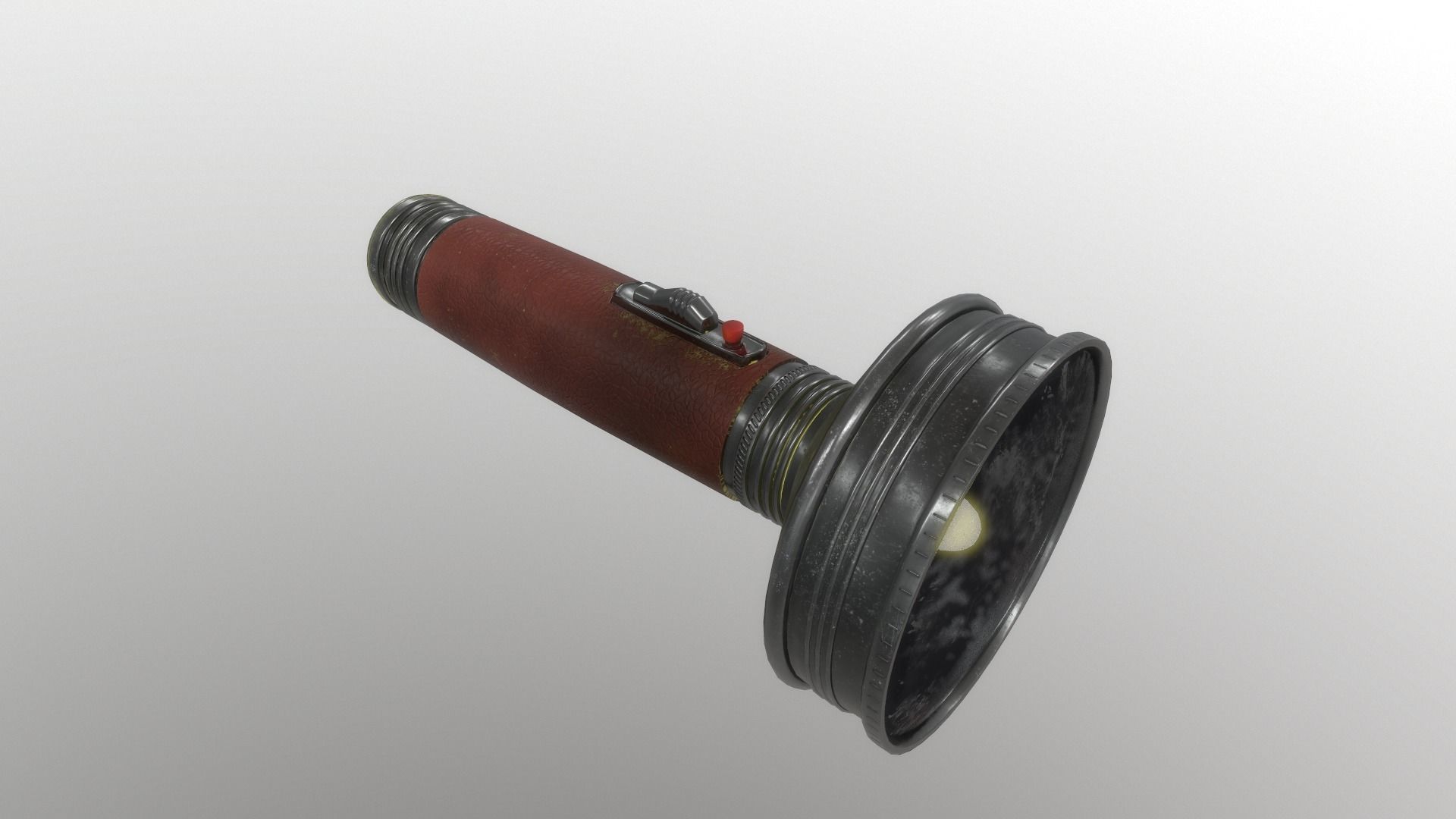 Retro FlashLight Low-poly 3D model_9