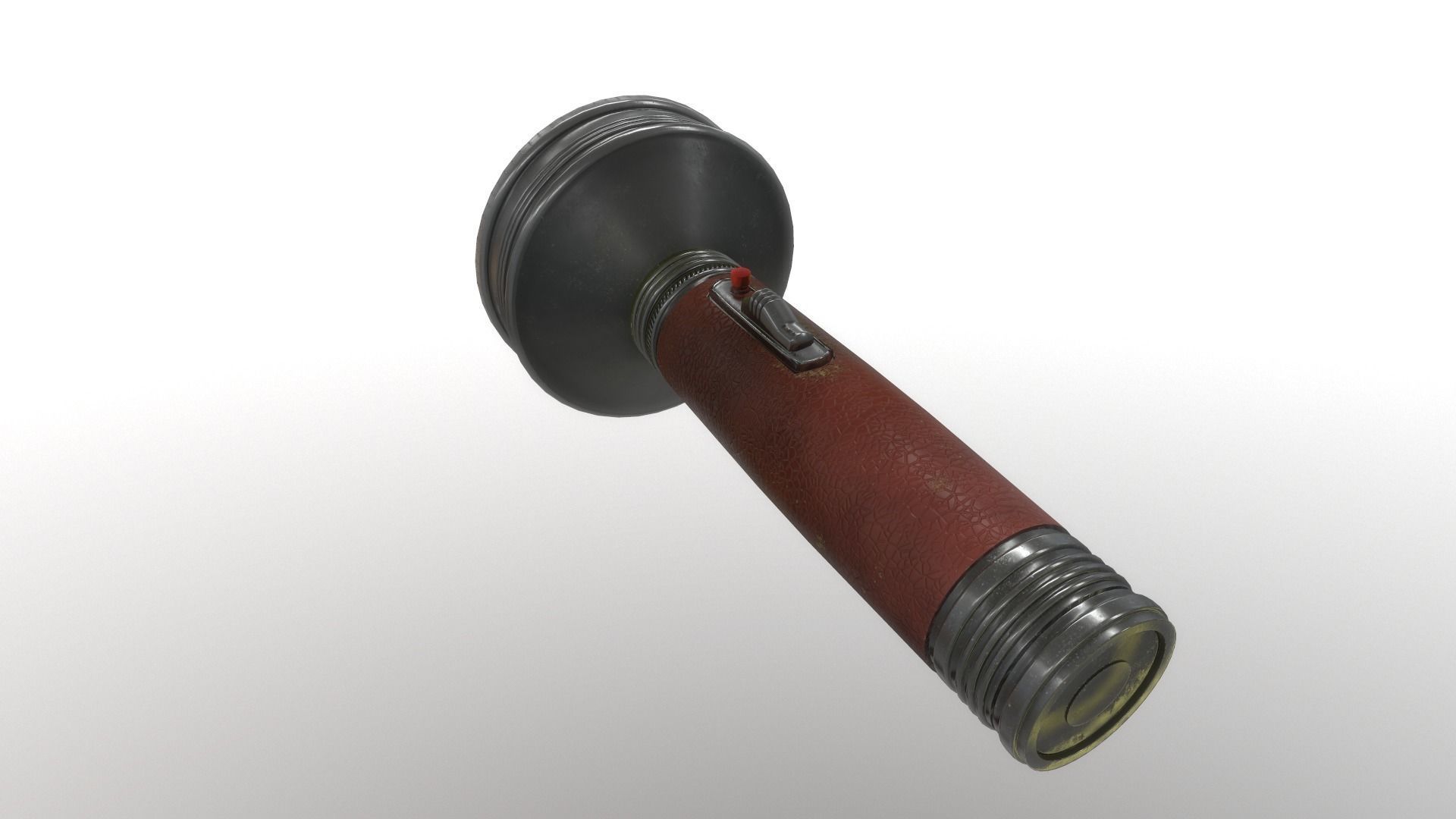 Retro FlashLight Low-poly 3D model_11