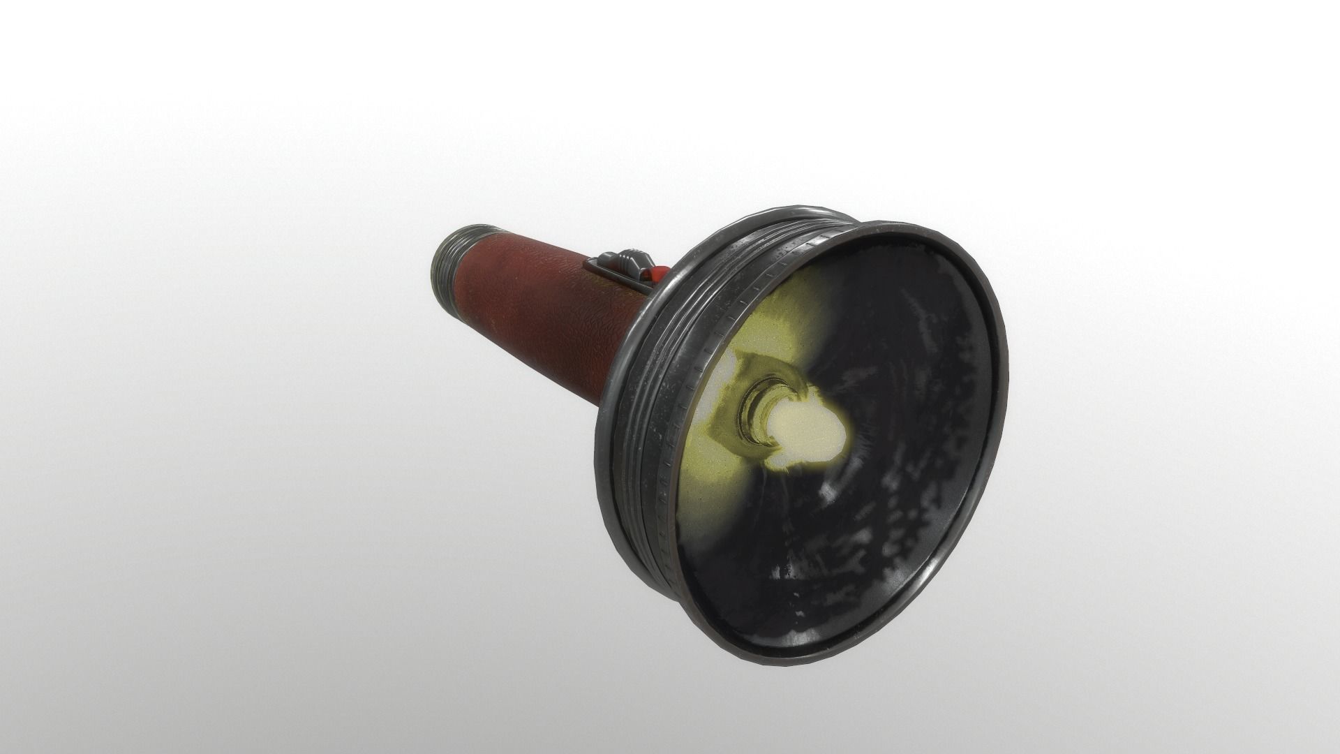 Retro FlashLight Low-poly 3D model_10