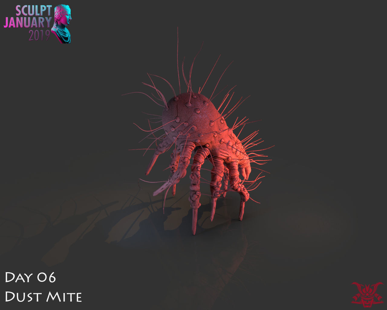 Dust Mite Timelapse And Model 3D print model_5