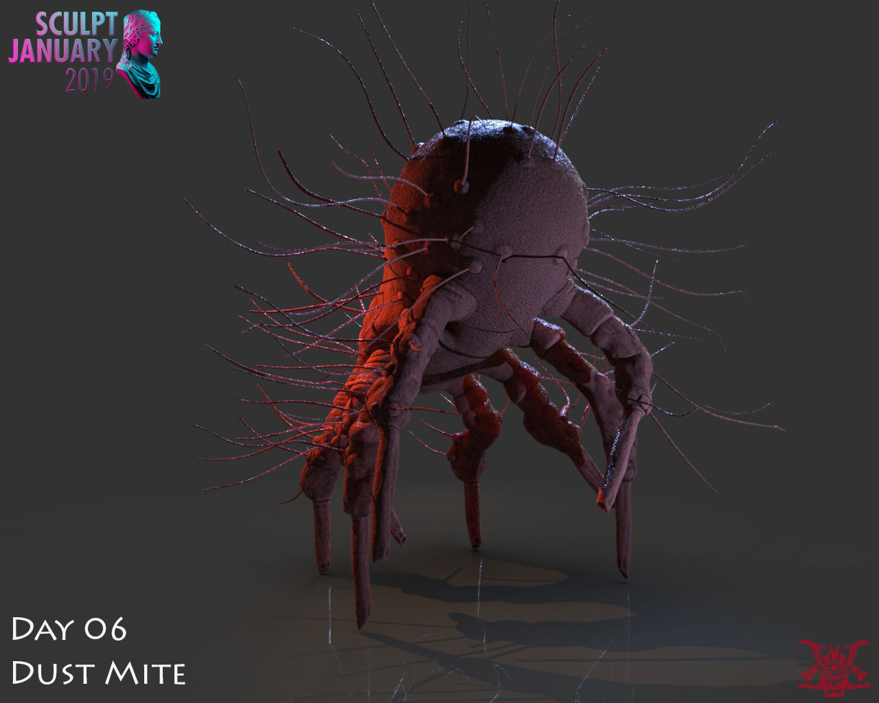 Dust Mite Timelapse And Model 3D print model_7