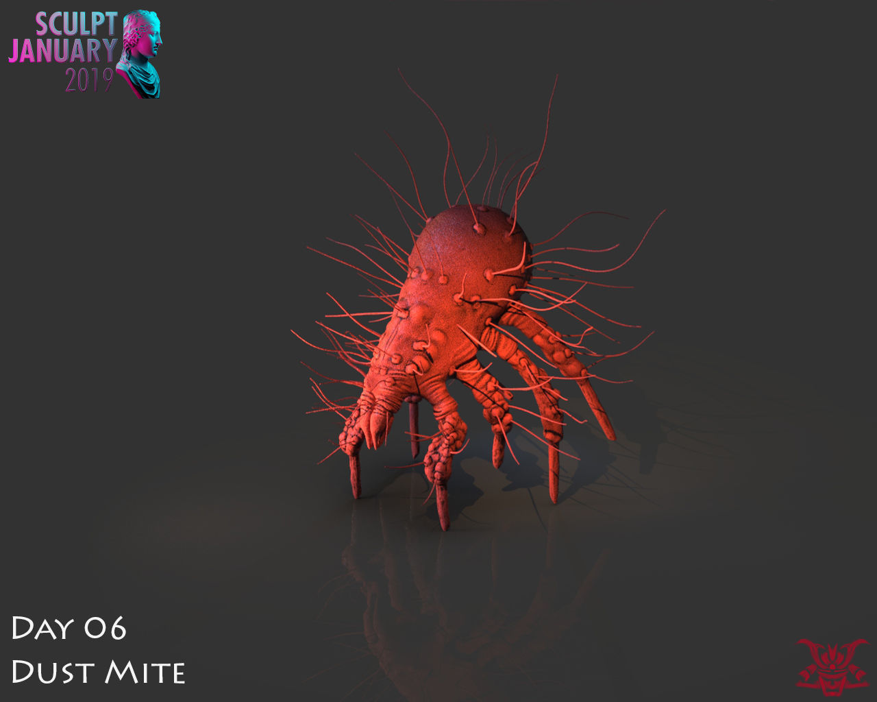 Dust Mite Timelapse And Model 3D print model_6