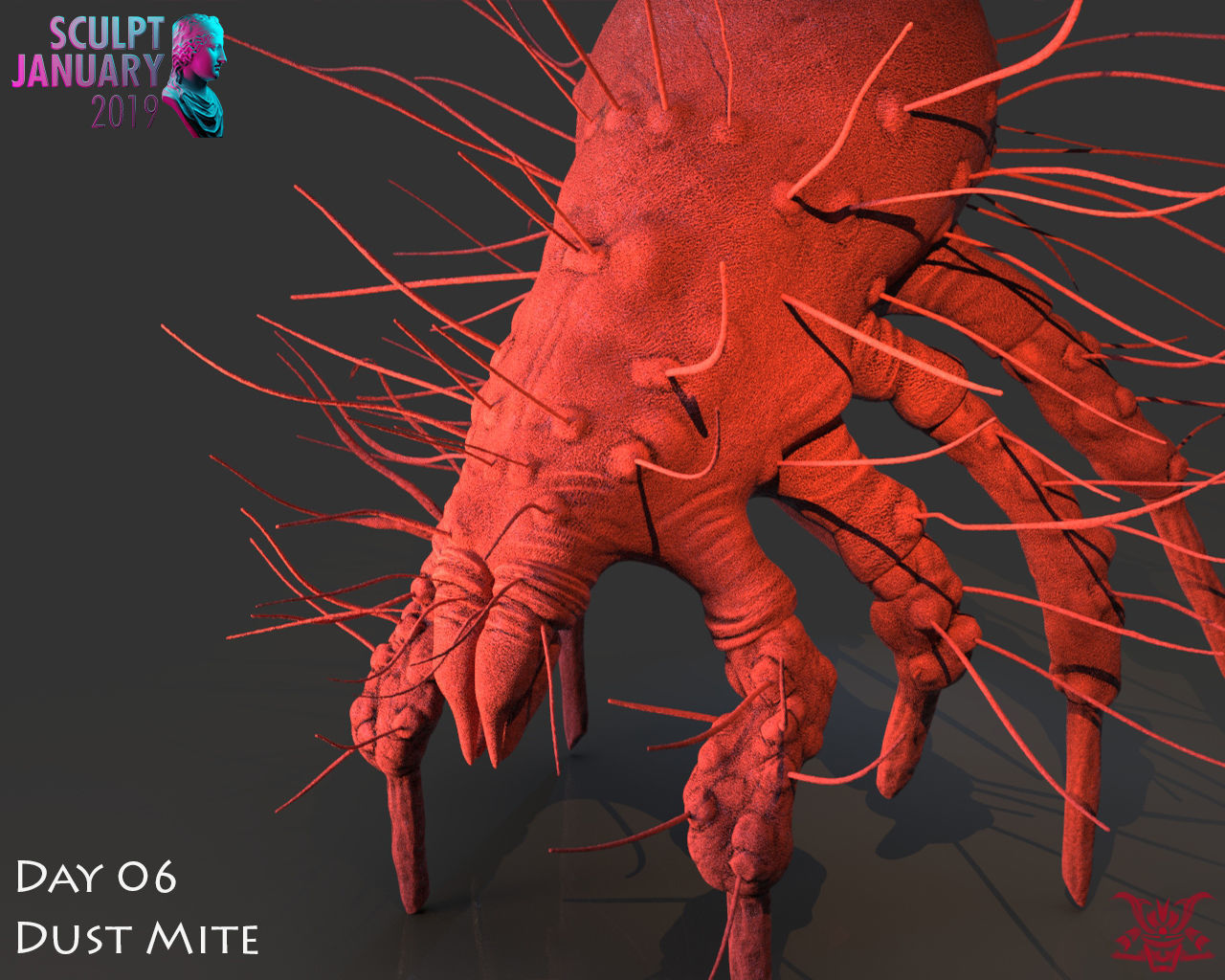 Dust Mite Timelapse And Model 3D print model_2