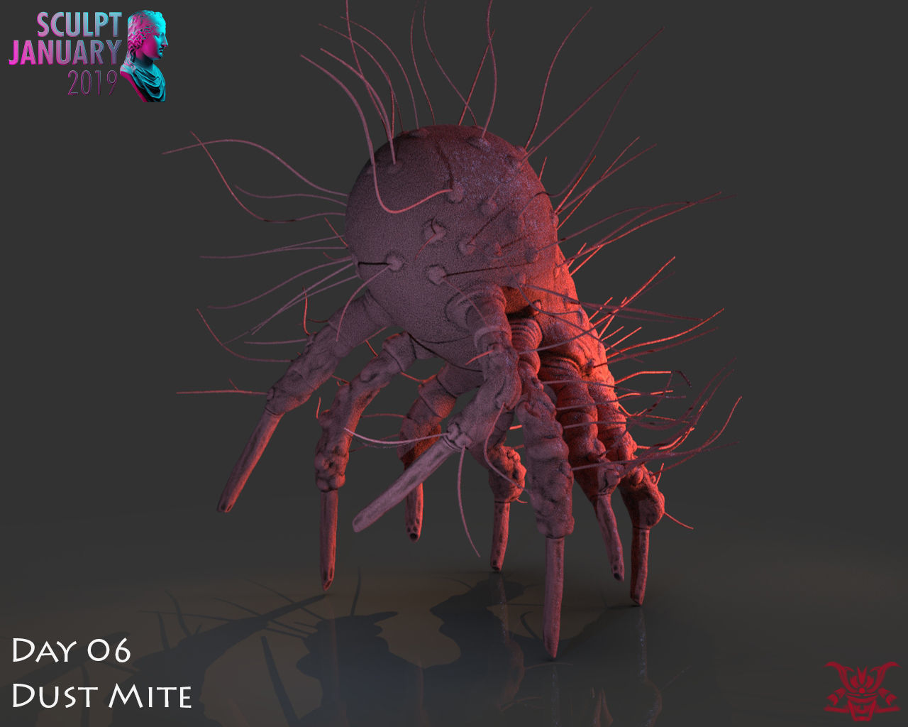 Dust Mite Timelapse And Model 3D print model_8
