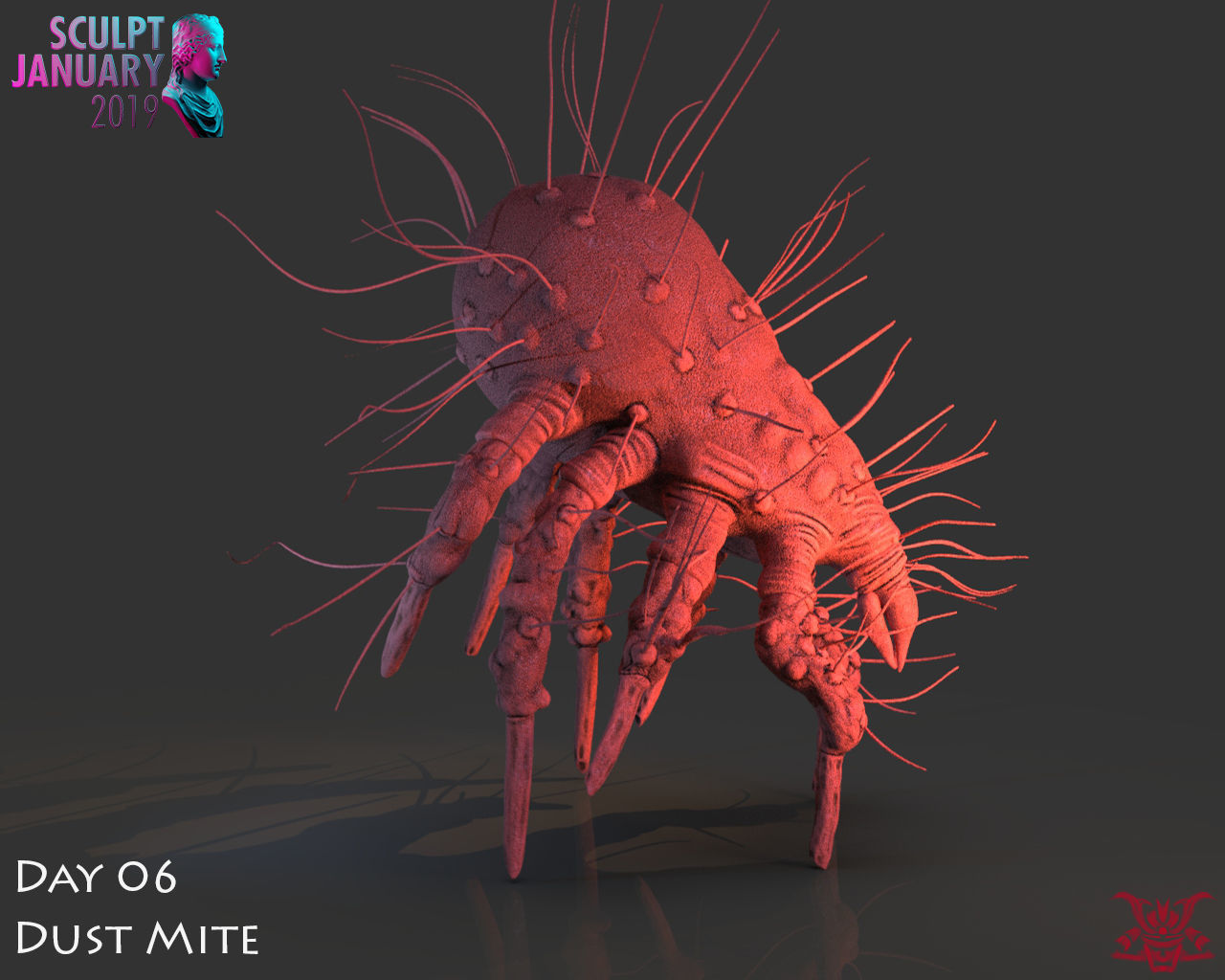 Dust Mite Timelapse And Model 3D print model_1