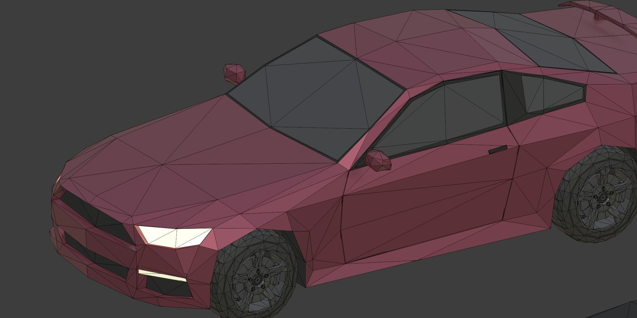 Low Poly Polygon Generic Cars SUV Pickup Sedan Hatchback Cartoon Low-poly 3D model_18