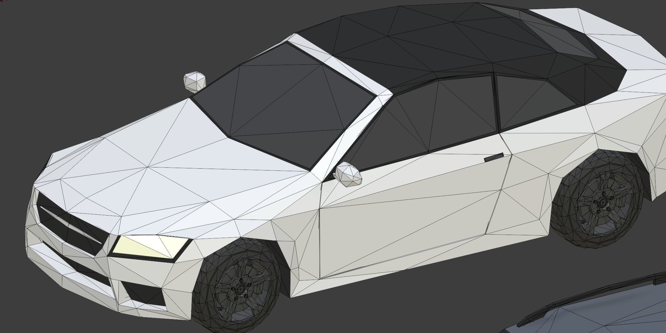 Low Poly Polygon Generic Cars SUV Pickup Sedan Hatchback Cartoon Low-poly 3D model_16