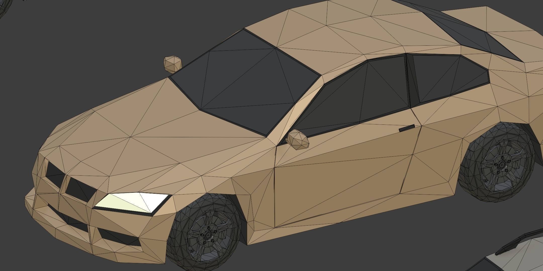 Low Poly Polygon Generic Cars SUV Pickup Sedan Hatchback Cartoon Low-poly 3D model_15