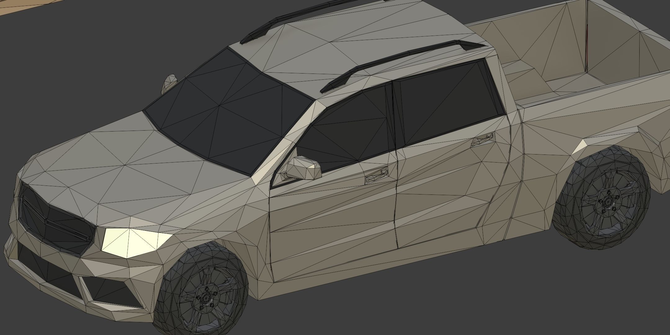 Low Poly Polygon Generic Cars SUV Pickup Sedan Hatchback Cartoon Low-poly 3D model_13