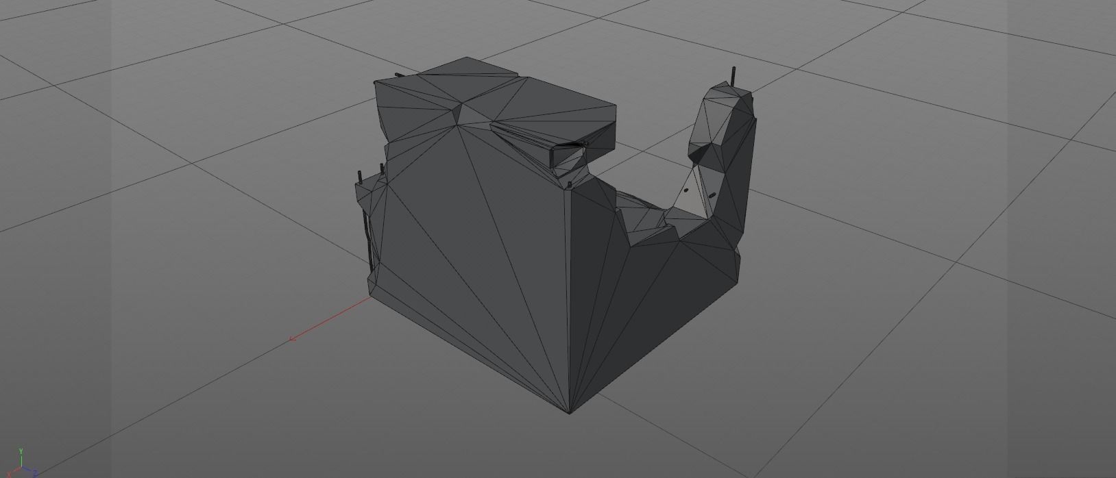 Destroyed Buildings Low-poly 3D model_14