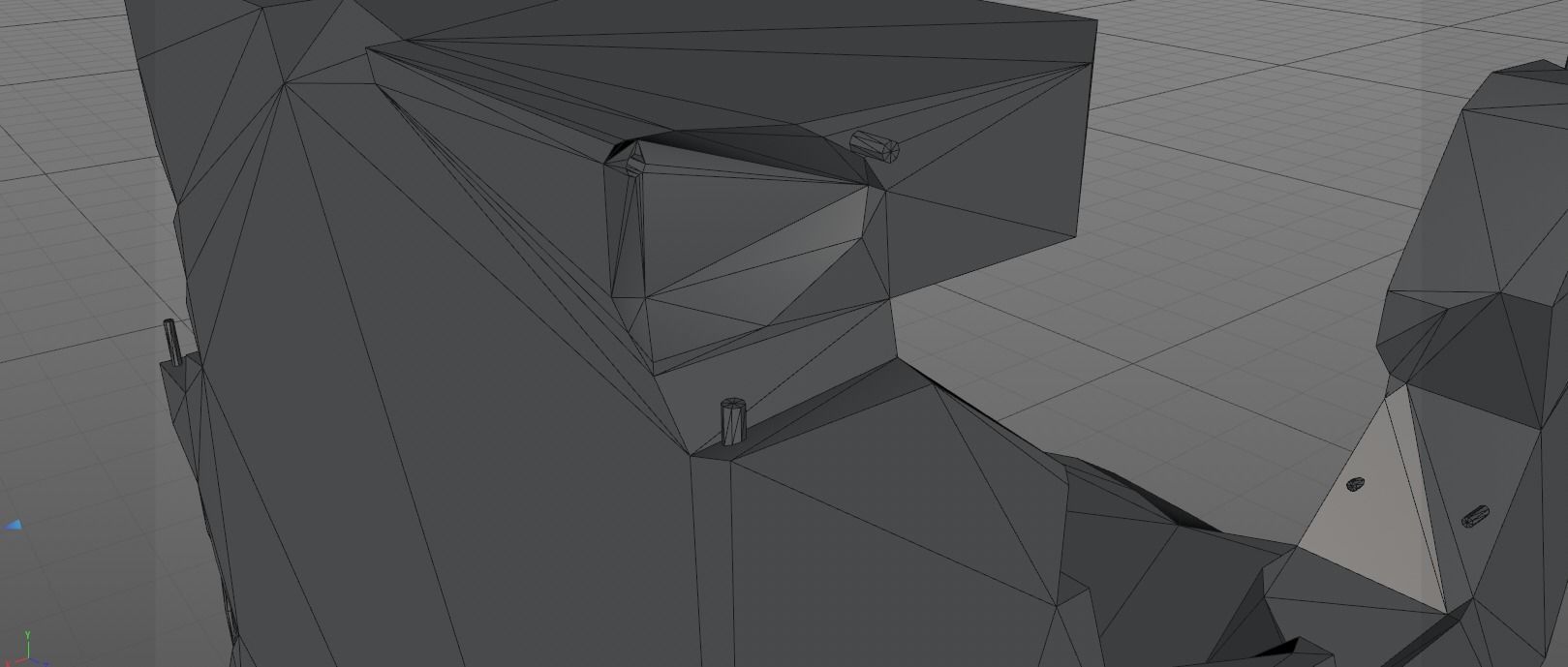 Destroyed Buildings Low-poly 3D model_16