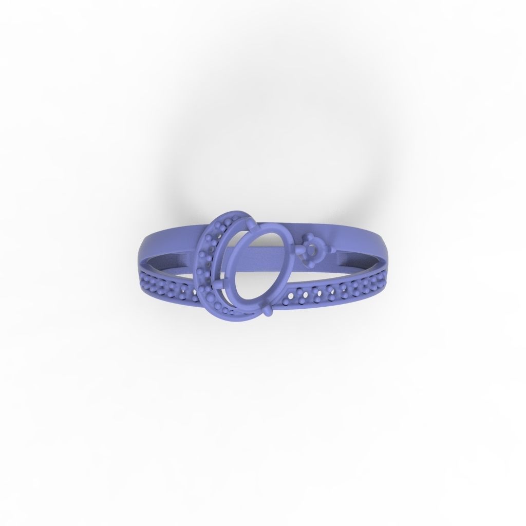 Women solitaire ring gems 3dm stl 3D print model_23