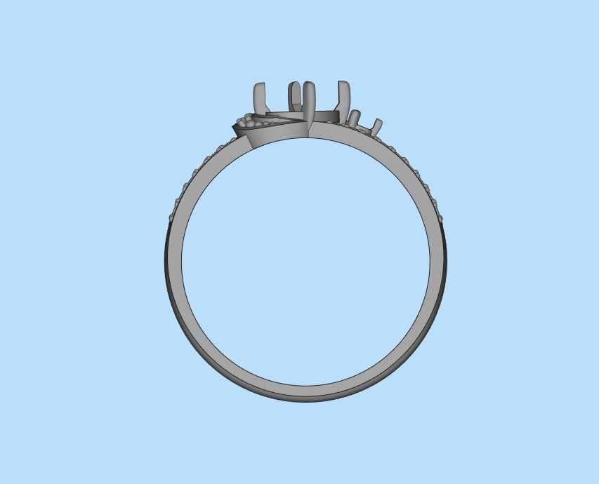 Women solitaire ring gems 3dm stl 3D print model_49