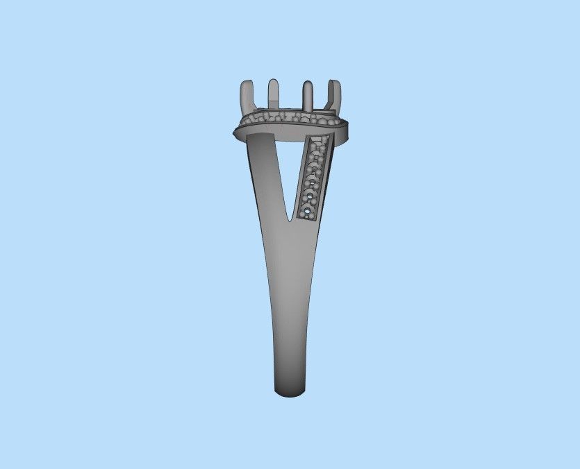 Women solitaire ring gems 3dm stl 3D print model_50