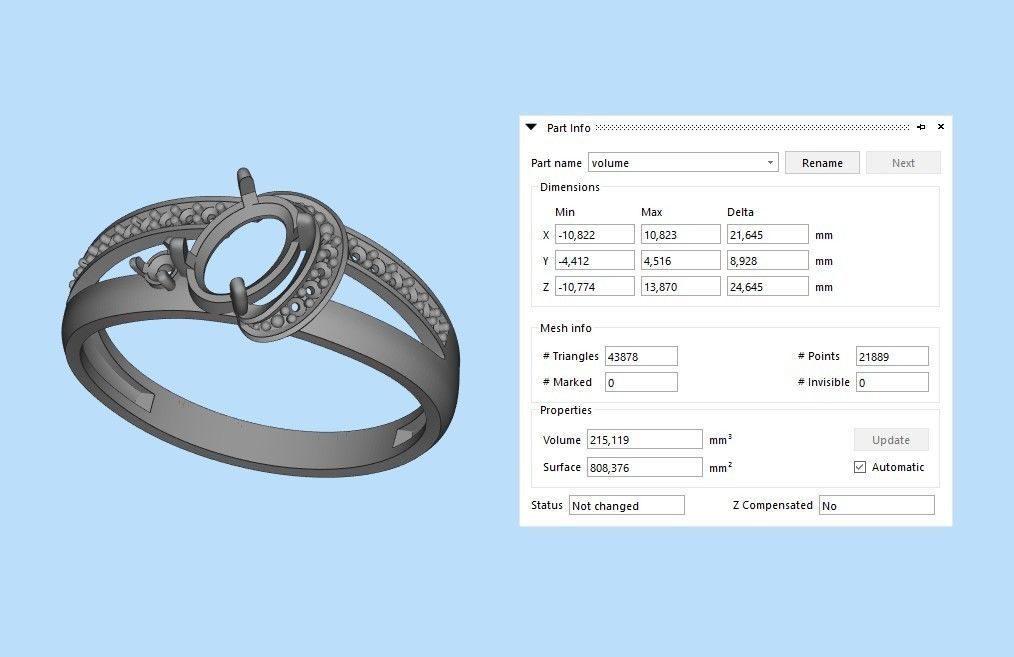 Women solitaire ring gems 3dm stl 3D print model_40