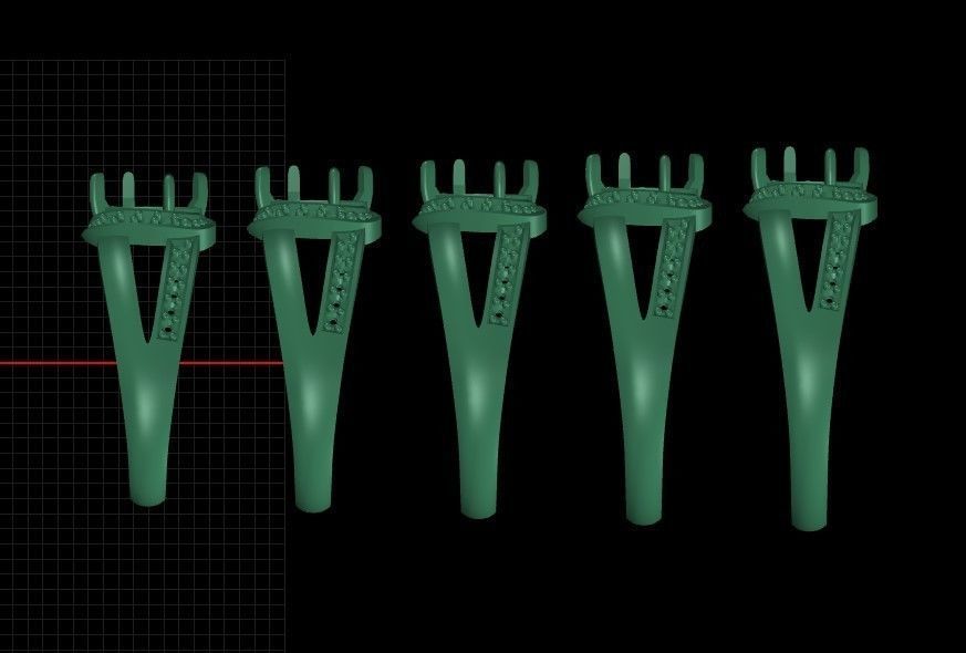 Women solitaire ring gems 3dm stl 3D print model_12