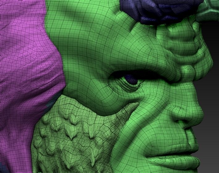 Hellboy bust of demon with horns 3D print model_12