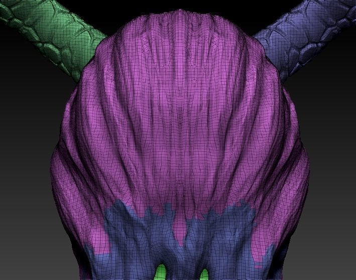 Hellboy bust of demon with horns 3D print model_13