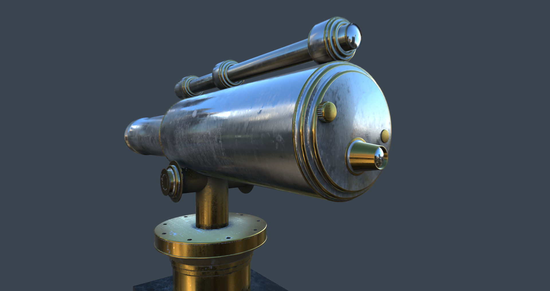 Telescope tripod 3D model_4