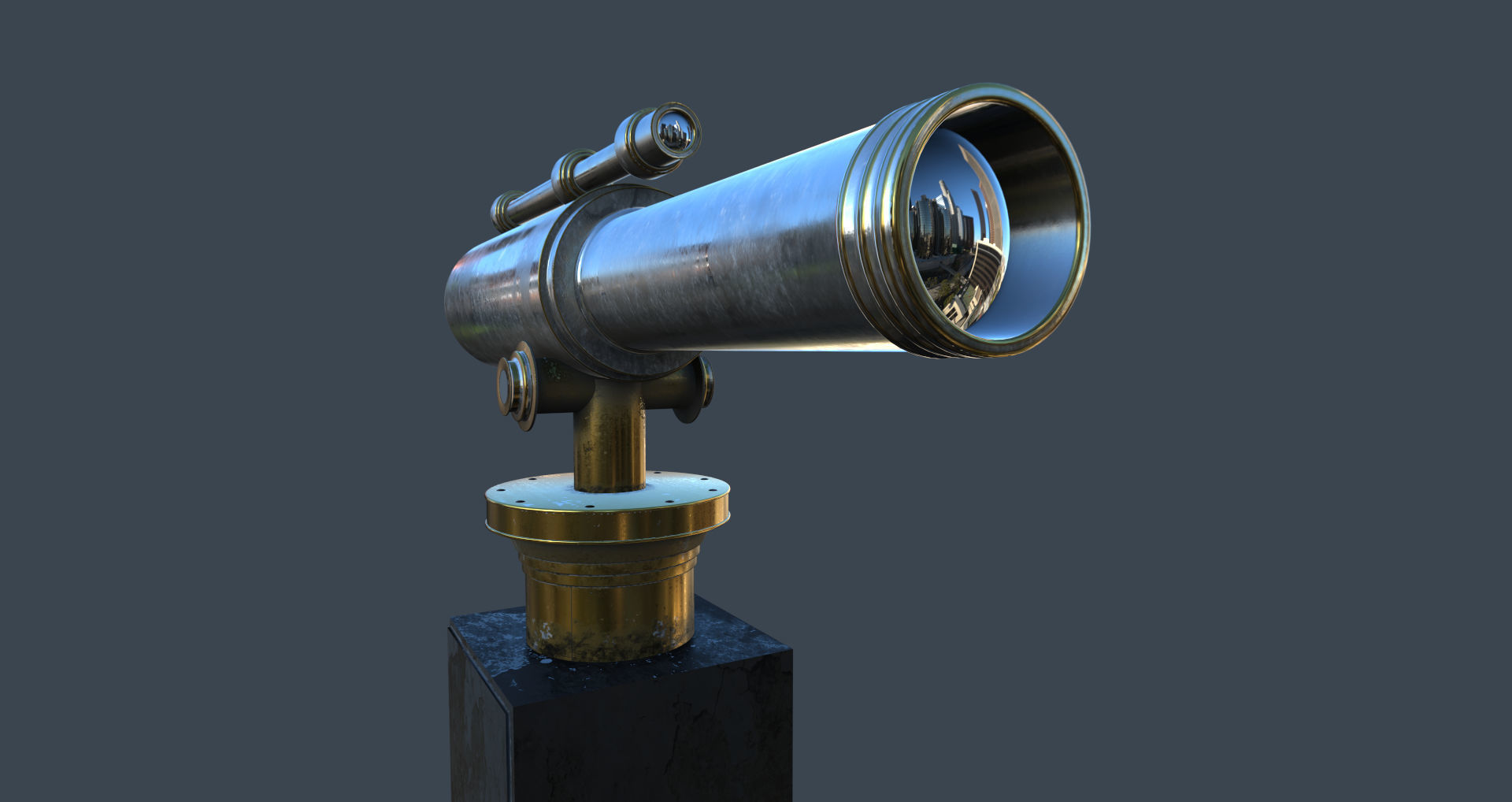 Telescope tripod 3D model_7