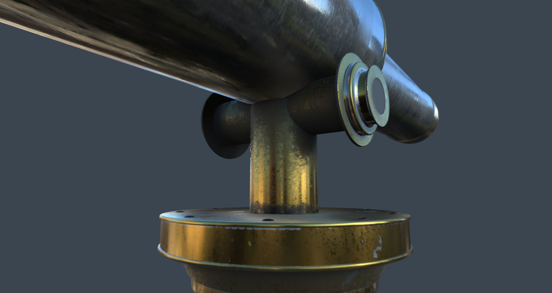 Telescope tripod 3D model_3