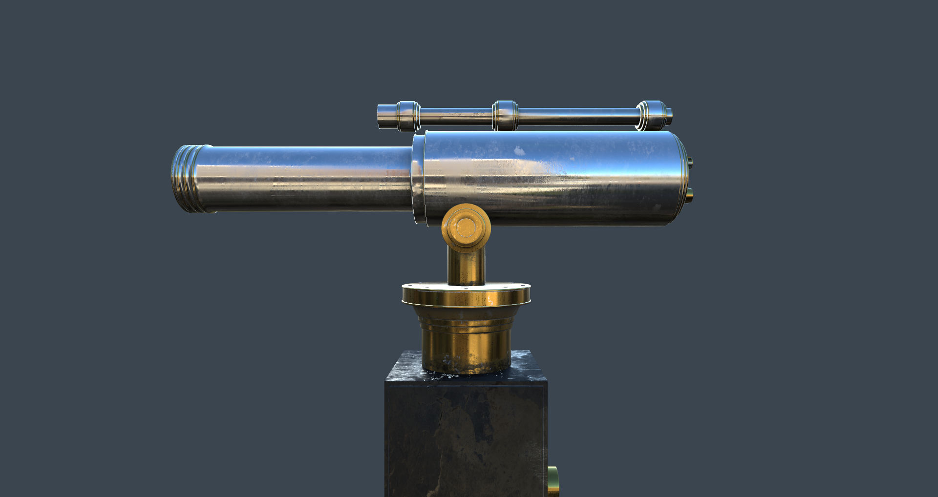 Telescope tripod 3D model_5