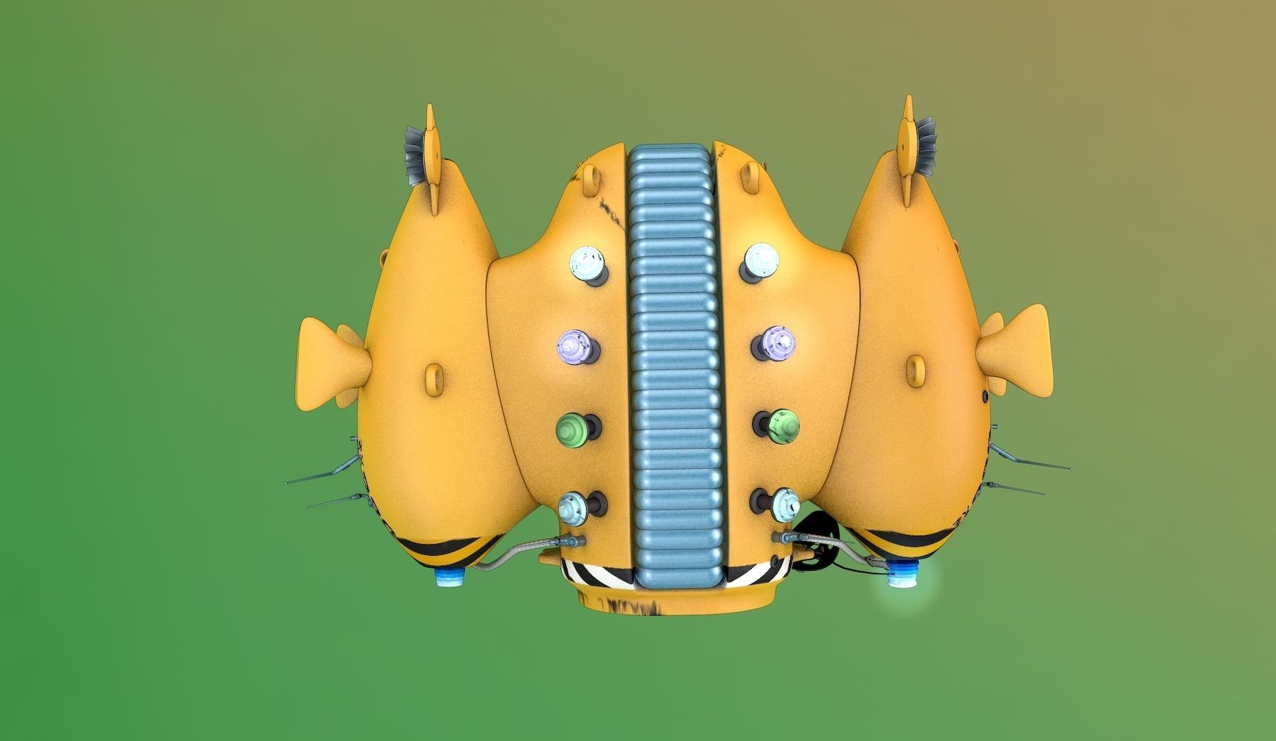 Television Ballon 2076 3D model_2