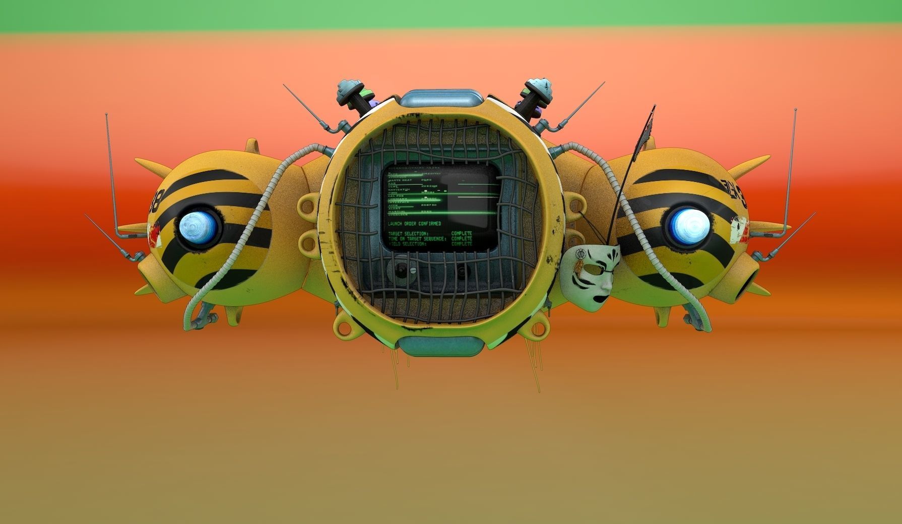 Television Ballon 2076 3D model_1