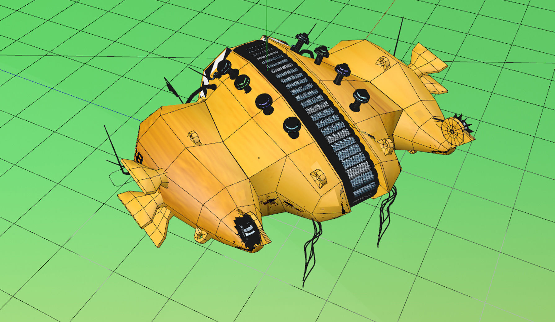 Television Ballon 2076 3D model_3