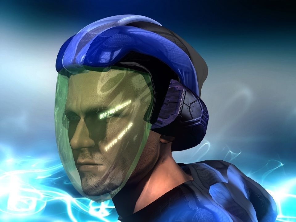 Nova futuristic helmet Low-poly 3D model_18