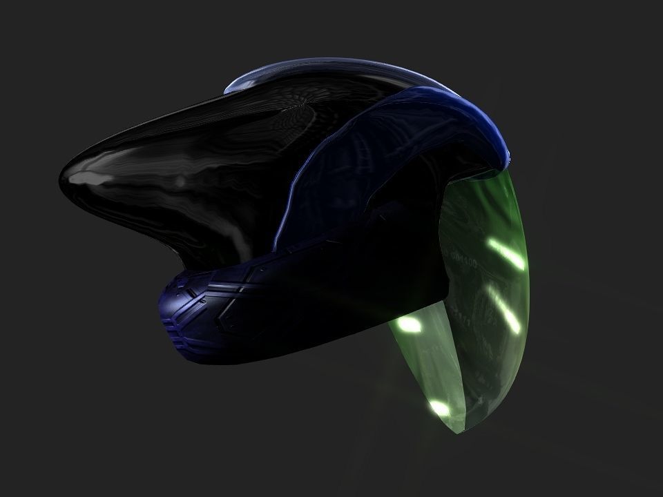 Nova futuristic helmet Low-poly 3D model_50