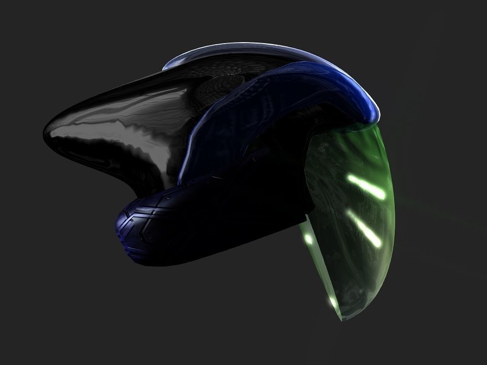 Nova futuristic helmet Low-poly 3D model_51