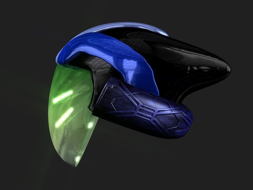 Nova futuristic helmet Low-poly 3D model_44