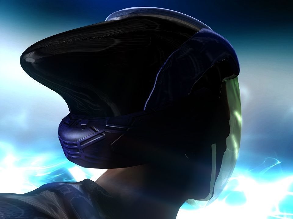 Nova futuristic helmet Low-poly 3D model_27