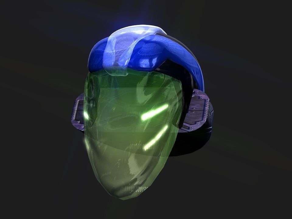 Nova futuristic helmet Low-poly 3D model_41