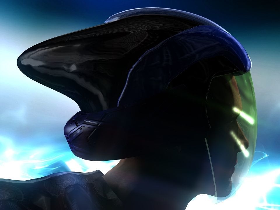 Nova futuristic helmet Low-poly 3D model_28