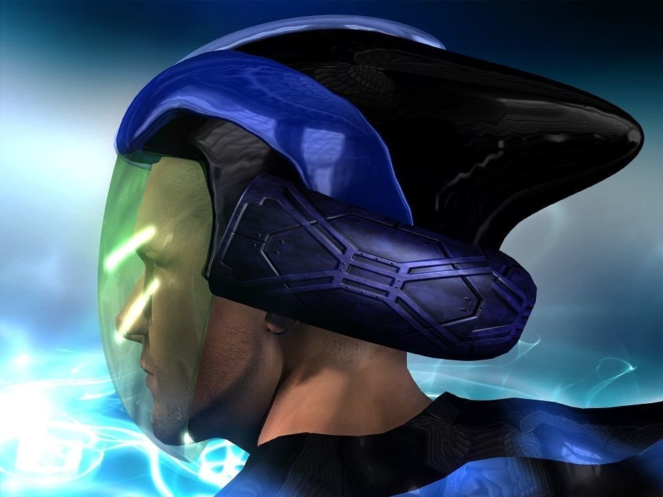 Nova futuristic helmet Low-poly 3D model_21