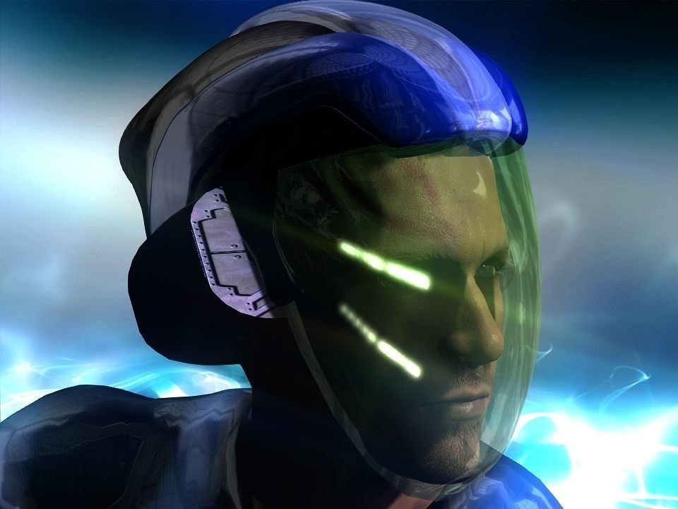 Nova futuristic helmet Low-poly 3D model_37