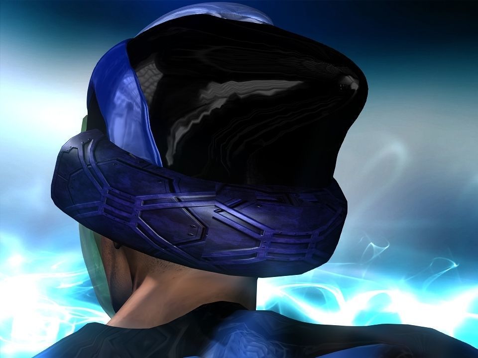 Nova futuristic helmet Low-poly 3D model_23