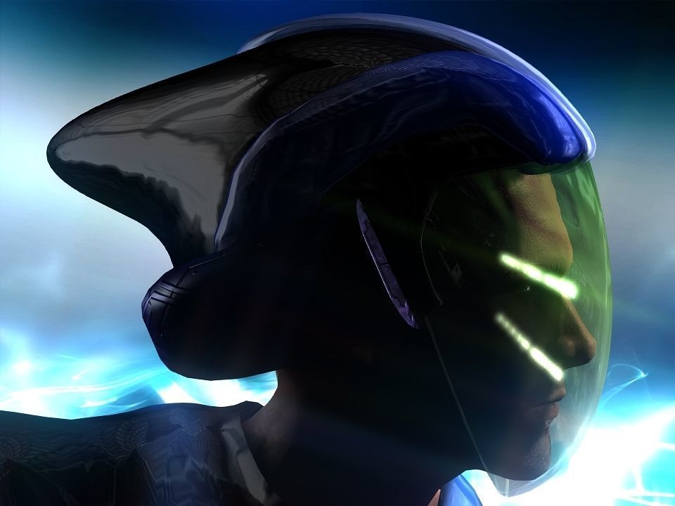 Nova futuristic helmet Low-poly 3D model_29