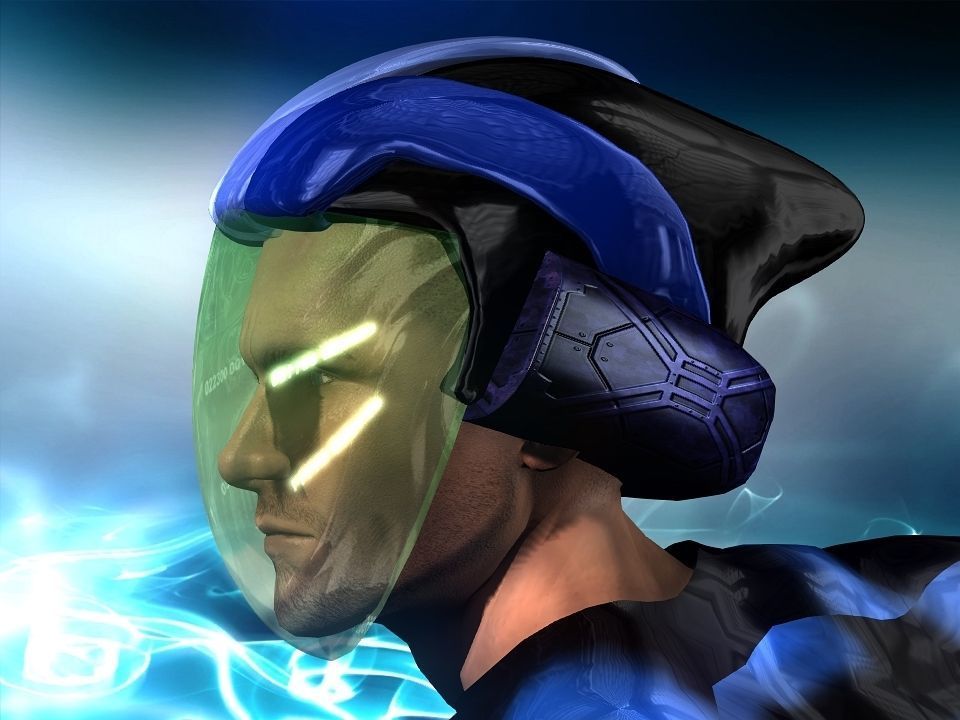 Nova futuristic helmet Low-poly 3D model_19