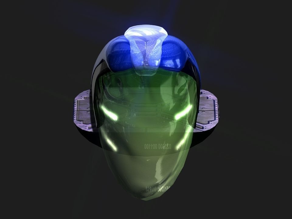 Nova futuristic helmet Low-poly 3D model_40