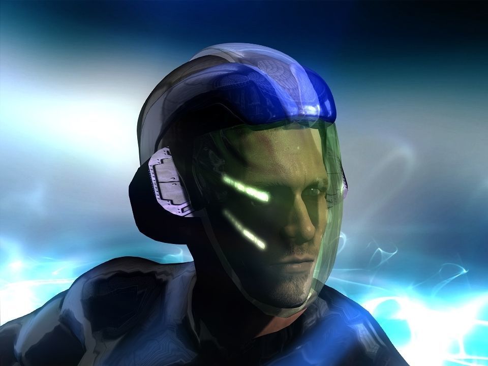 Nova futuristic helmet Low-poly 3D model_38