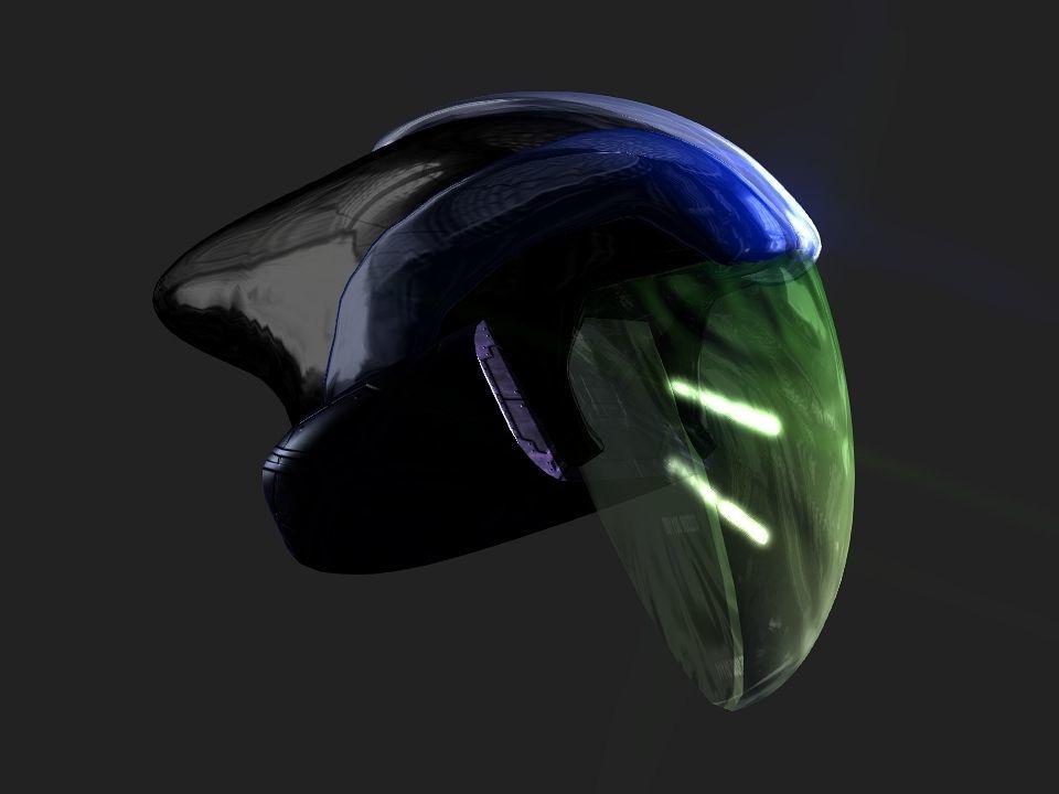 Nova futuristic helmet Low-poly 3D model_52