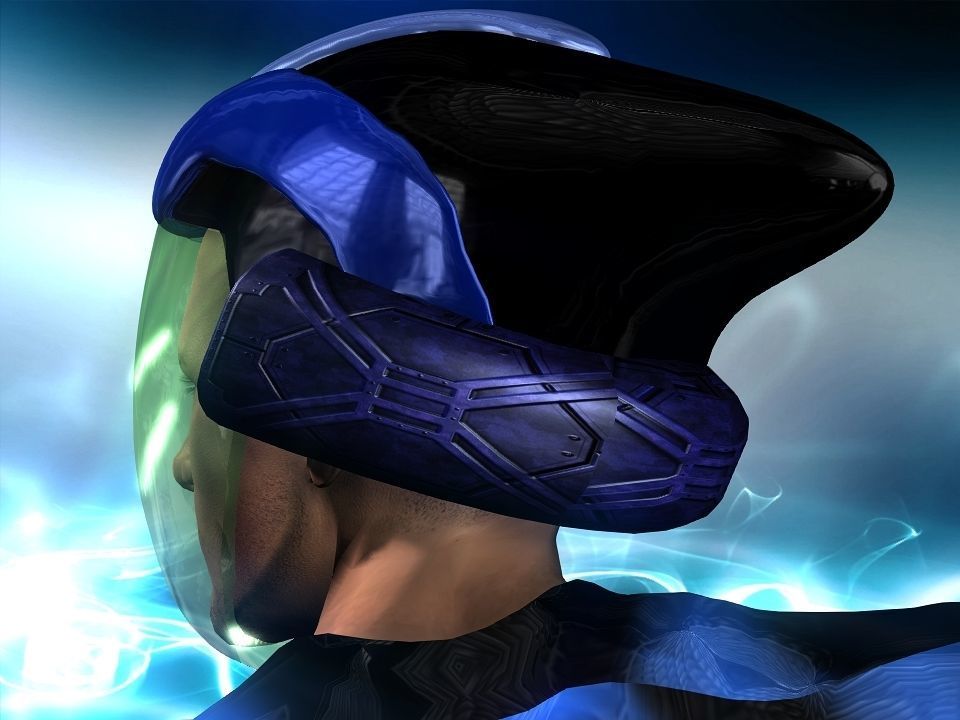 Nova futuristic helmet Low-poly 3D model_22