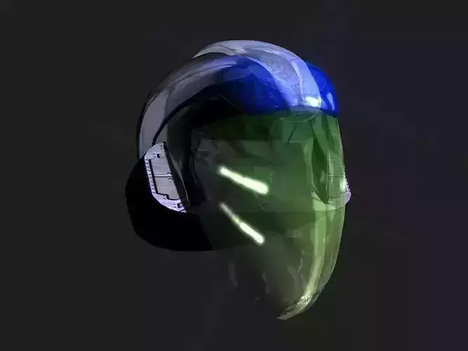 Nova futuristic helmet Low-poly 3D model