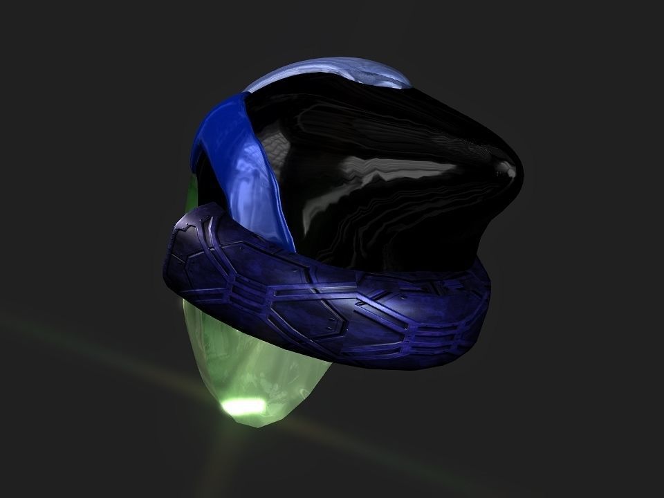 Nova futuristic helmet Low-poly 3D model_46